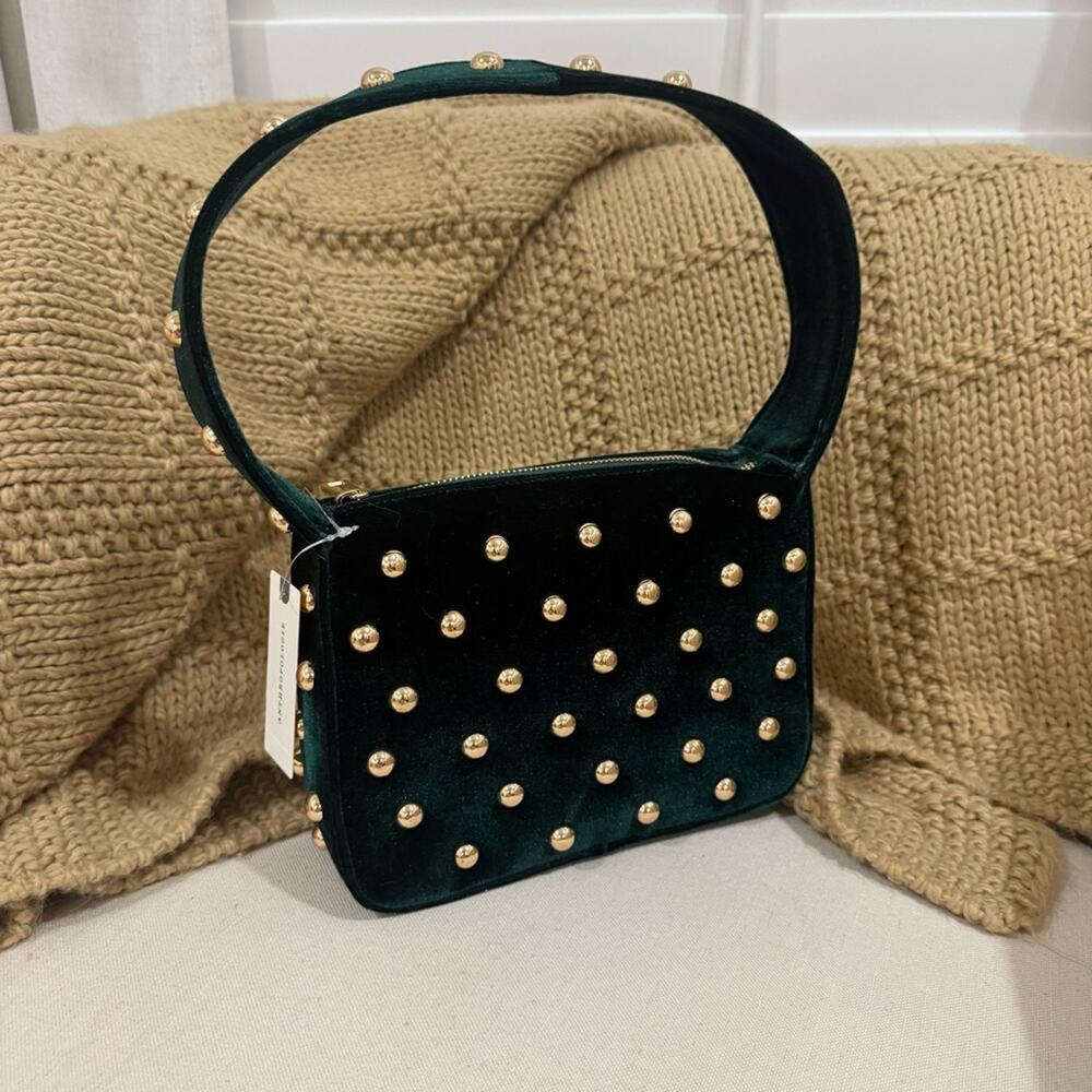 By Anthropologie Studded Velvet Shoulder Bag - Picture 6 of 6